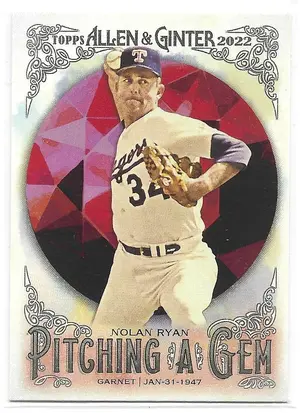 2022 Allen & Ginter Pitching A Gem #PAG-7 Nolan Ryan