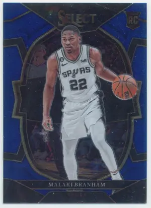 2022-23 Panini Select - Malaki Branham #95 Concourse RC Blue Parallel