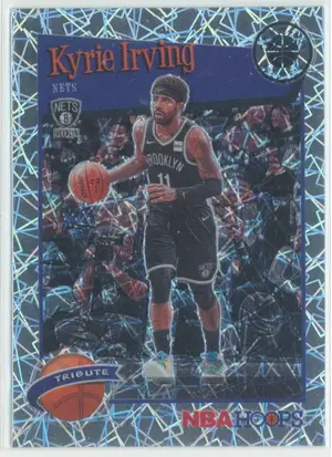 2019-20 Panini NBA Hoops Premium Stock - Kyrie Irving #290 Tribute Silver Lazer Prizm Parallel