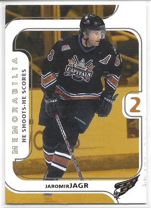 2002-03 Be A Player Memorabilia Series He Shoots He Scores Points #NNO Jaromir Jagr