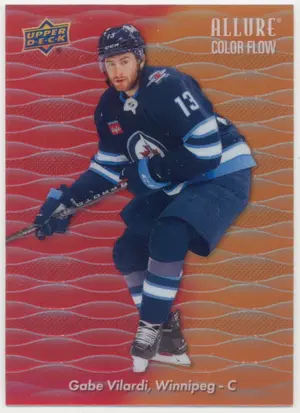 2023-24 ALLURE - GABE VILARDI #CF-23 COLOR FLOW RED/ORANGE