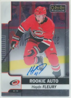 2017-18 O-PEE-CHEE PLATINUM - HAYDN FLEURY #R-HF ROOKIE AUTO