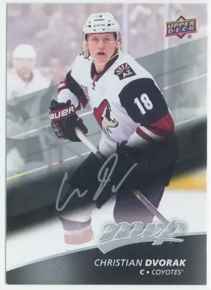 2017-18 UPPER DECK MVP - CHRISTIAN DVORAK #197 SILVER SCRIPT