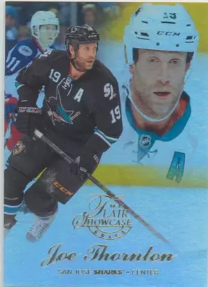 2014-15 FLEER SHOWCASE - JOE THORNTON #33 FLAIR SHOWCASE