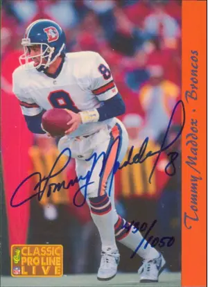 1993 Pro Line Live - Tommy Maddox #23 Autographs 430/1050