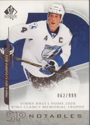 2008-09 SP AUTHENTIC - VINCENT LECAVALIER #158 SP NOTABLES 62/999