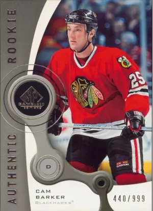 2005-06 SP GAME USED - CAM BARKER #166 AUTHENTIC ROOKIE 440/999