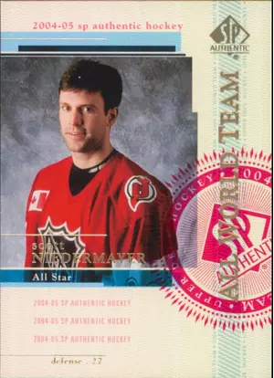 2004-05 SP AUTHENTIC - SCOTT NIEDERMAYER #123 ALL WORLD TEAM