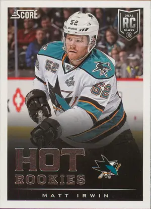 2013-14 SCORE - MATT IRWIN #618 HOT ROOKIES