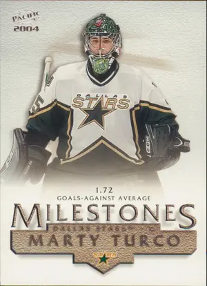 2003-04 PACIFIC - MARTY TURCO #4 MILESTONES