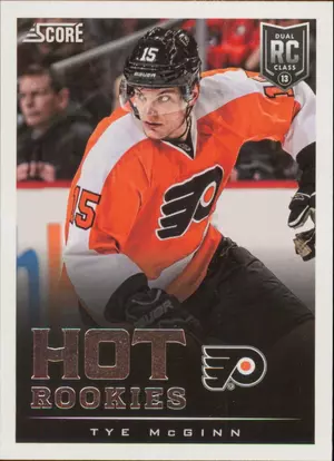 2013-14 SCORE - TYE McGINN #626 HOT ROOKIES