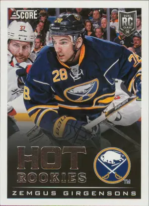 2013-14 SCORE - ZEMGUS GIRGENSONS #699 HOT ROOKIES