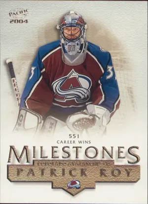 2003-04 PACIFIC - PATRICK ROY #1 MILESTONES