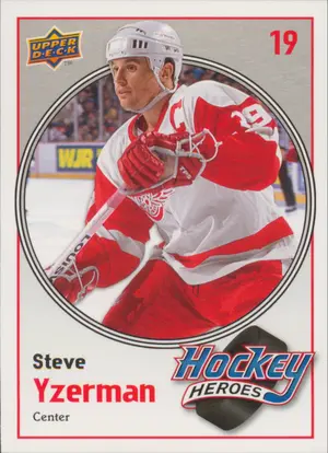 2010-11 UPPER DECK - STEVE YZERMAN #HH3 HOCKEY HEROES