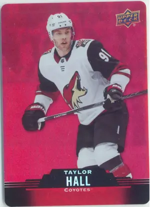 2020-21 TIM HORTONS - TAYLOR HALL #DC-46 RED DIE CUTS