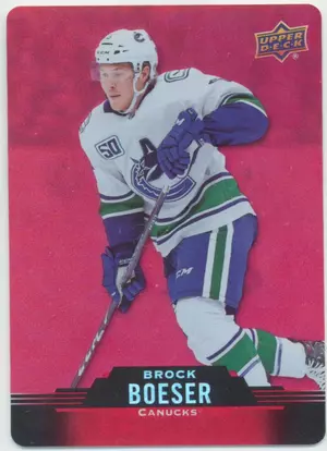 2020-21 TIM HORTONS - BROCK BOESER #DC-2 RED DIE CUTS