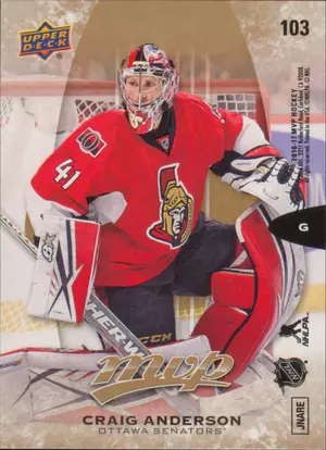 2016-17 MVP - CRAIG ANDERSON #103 PUZZLE BACKS