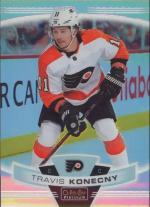 2019-20 O-PEE-CHEE PLATINUM - TRAVIS KONECNY #18 RAINBOW