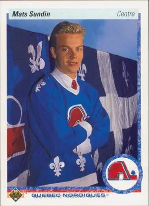 1990-91 UPPER DECK - MATS SUNDIN #365 ROOKIE