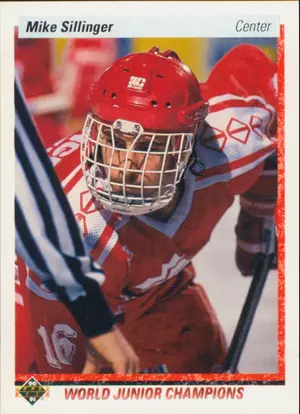 1990-91 UPPER DECK - MIKE SILLINGER #452 ROOKIE