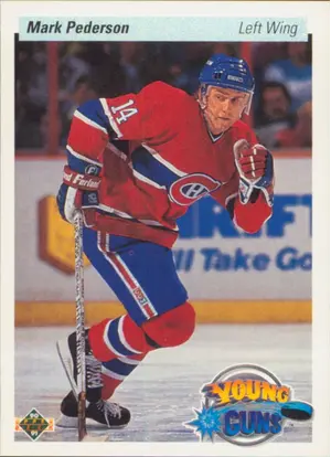 1990-91 UPPER DECK - MARK PEDERSON #532 YOUNG GUNS