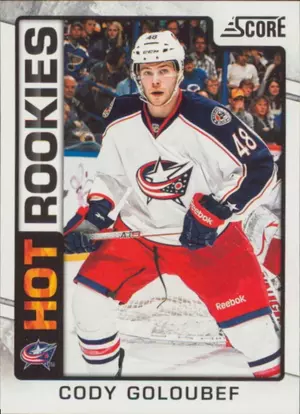 2012-13 SCORE - CODY GOLOUBEF #527 ROOKIE