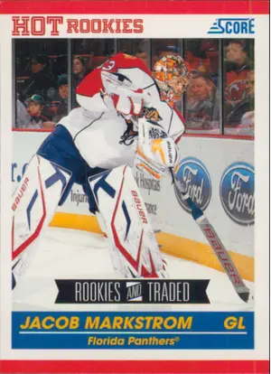 2010-11 SCORE - JACOB MARKSTROM #609 ROOKIE