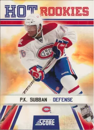 2010-11 SCORE - P.K. SUBBAN #519 ROOKIE