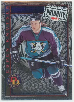1996-97 DONRUSS PRIORITY - ESPEN KNUTSEN #26 DIRECT DEPOSIT 1060/3000