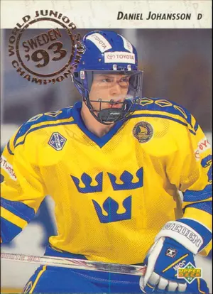 1992-93 UPPER DECK - DANIEL JOHANSSON #599 WORLD JUNIOR CHAMPIONSHIPS RC