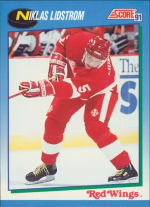 1991-92 SCORE - NIKLAS LIDSTROM #621 ROOKIE