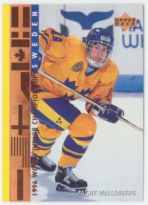 1995-96 UPPER DECK - PATRIK WALLENBERG #563 WORLD JUNIOR CHAMPIONSHIPS RC