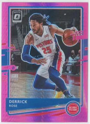 2020-21 Donruss Optic - Derrick Rose #102 Hyper Pink Prizm Parallel