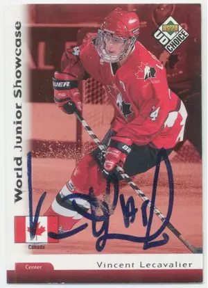 1998-99 UD CHOICE - VINCENT LECAVALIER #259 AUTOGRAPH