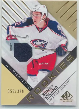 2016-17 SP GAME USED - SONNY MILANO #150 GOLD MATERIALS 356/399