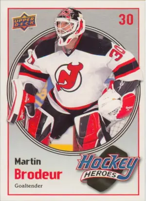 2009-10 UPPER DECK - MARTIN BRODEUR #HH10 HOCKEY HEROES