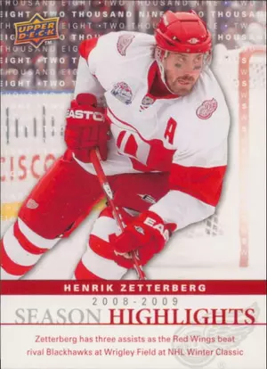 2009-10 UPPER DECK - HENRIK ZETTERBERG #SH7 SEASON HIGHLIGHTS