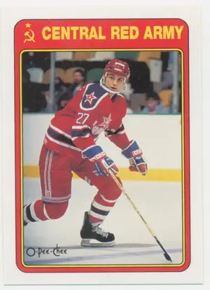 1990-91 O-PEE-CHEE - PAVEL KOSTICHKIN #20R CENTRAL RED ARMY