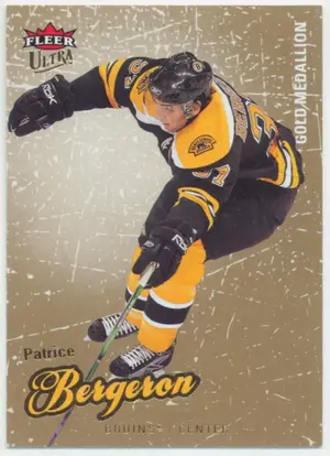 2008-09 FLEER ULTRA - PATRICE BERGERON #7 GOLD MEDALLION