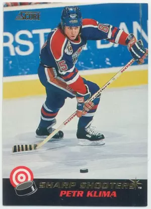 1992-93 SCORE - PETR KLIMA #24 SHARP SHOOTERS⚠️