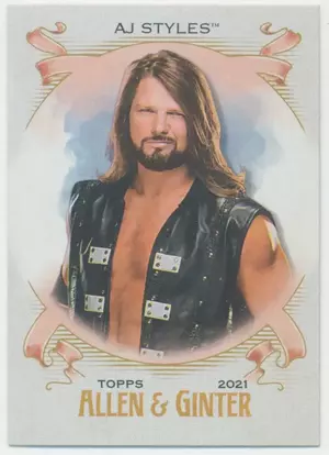 2021 Topps Heritage WWE - AJ Styles #AG-1 Allen & Ginter