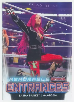 2021 Topps WWE - Sasha Banks #ME-8 Memorable Entrances