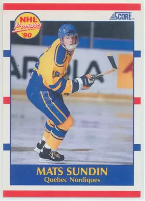 1990-91 SCORE (USA) - MATS SUNDIN #398 RC