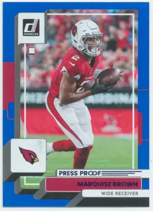 2022 Donruss - Marquise Brown #187 Press Proof Blue Parallel