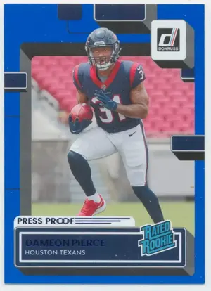 2022 Donruss - Dameon Pierce #340 Press Proof Blue Parallel