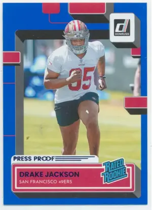 2022 Donruss - Drake Jackson #379 Press Proof Blue Parallel