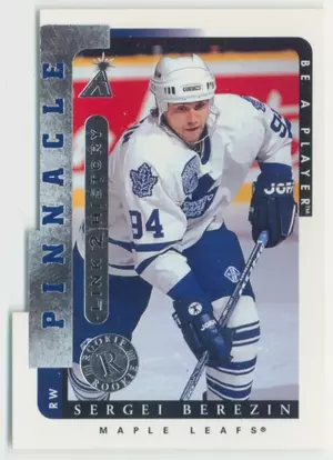1996-97 PINNACLE BE A PLAYER - SERGEI BEREZIN #LTH-3A LINK 2 HISTORY