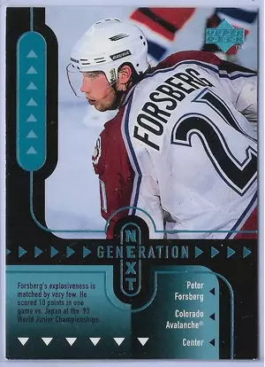 1998-99 Upper Deck Generation Next #GN26 Peter Forsberg & Niklas Sundstrom *