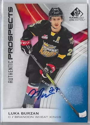 2019-20 SP Game Used CHL (Authentic Prospects) Blue Autographs #61 Luka Burzan *