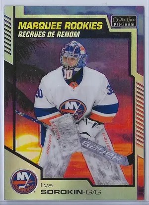 2020-21 OPC Platinum (Marquee Rookies) Sunset #196 Ilya Sorokin